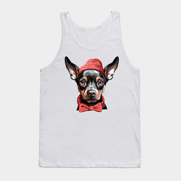 Fancy Doberman Pinscher Dog Tank Top by Chromatic Fusion Studio